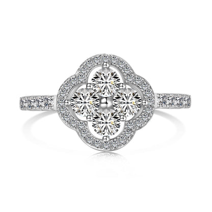 Four Leaf Clover Flower Design Ring