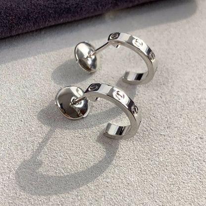[Love Lucky]LOVE EARRINGS 2.65MM SILVER