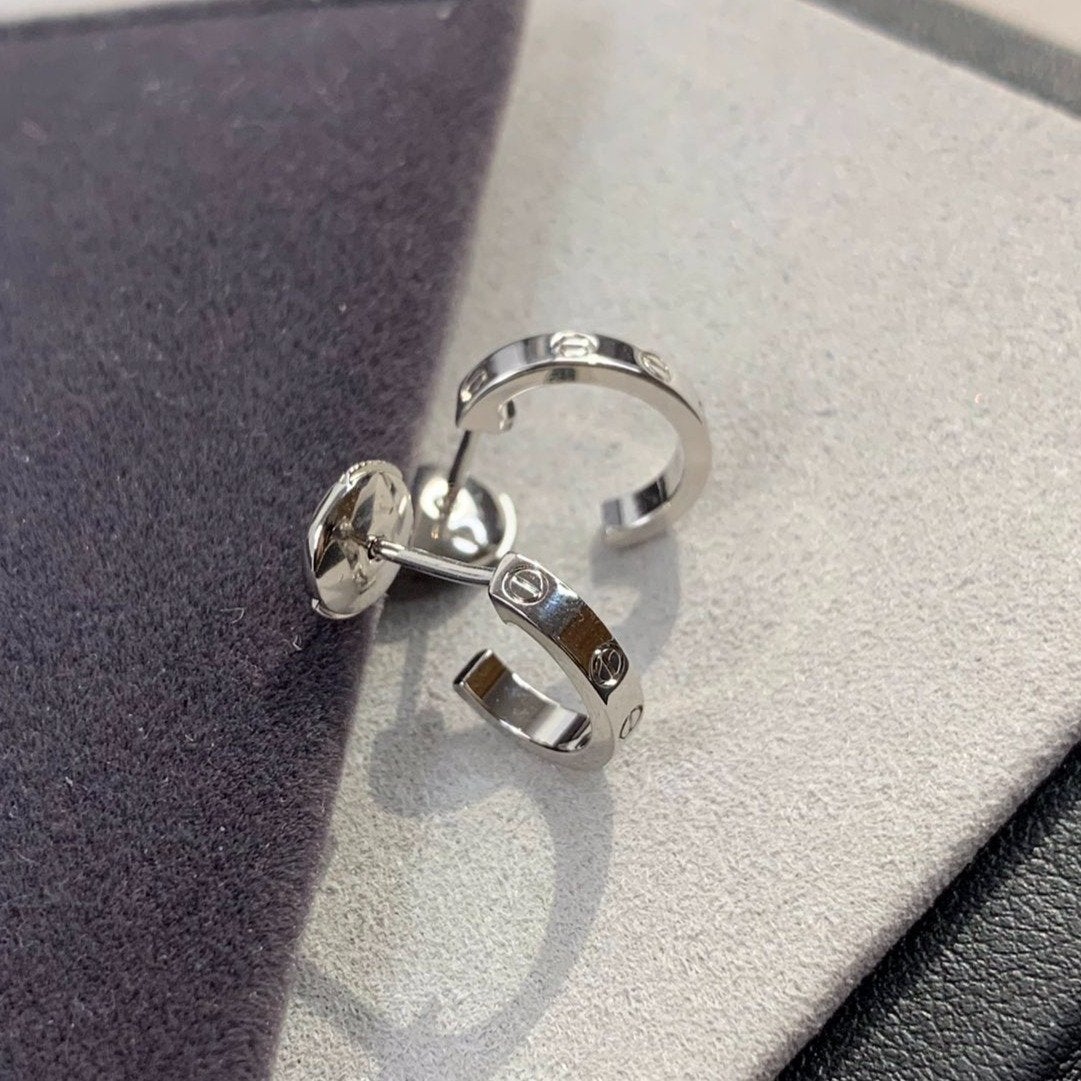 [Love Lucky]LOVE EARRINGS 2.65MM SILVER