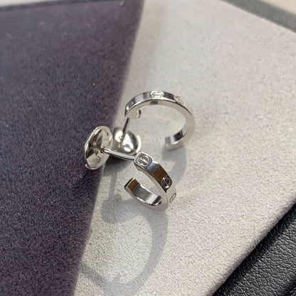 [Love Lucky]LOVE EARRINGS 2.65MM SILVER