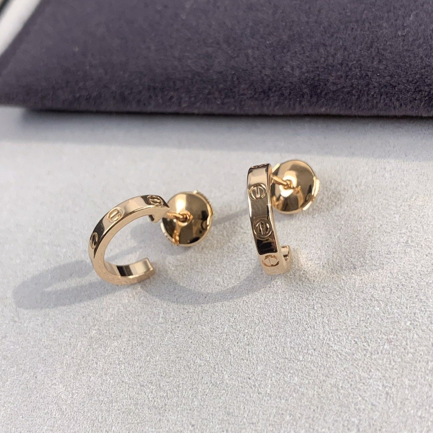 [Love Lucky]LOVE EARRINGS 2.65MM PINK GOLD