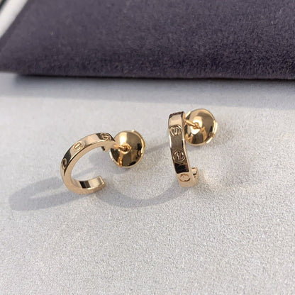 [Love Lucky]LOVE EARRINGS 2.65MM PINK GOLD