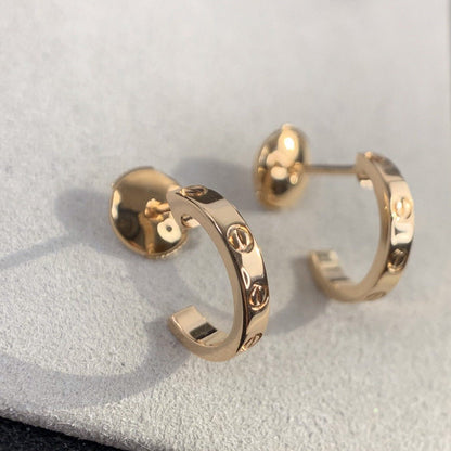[Love Lucky]LOVE EARRINGS 2.65MM PINK GOLD