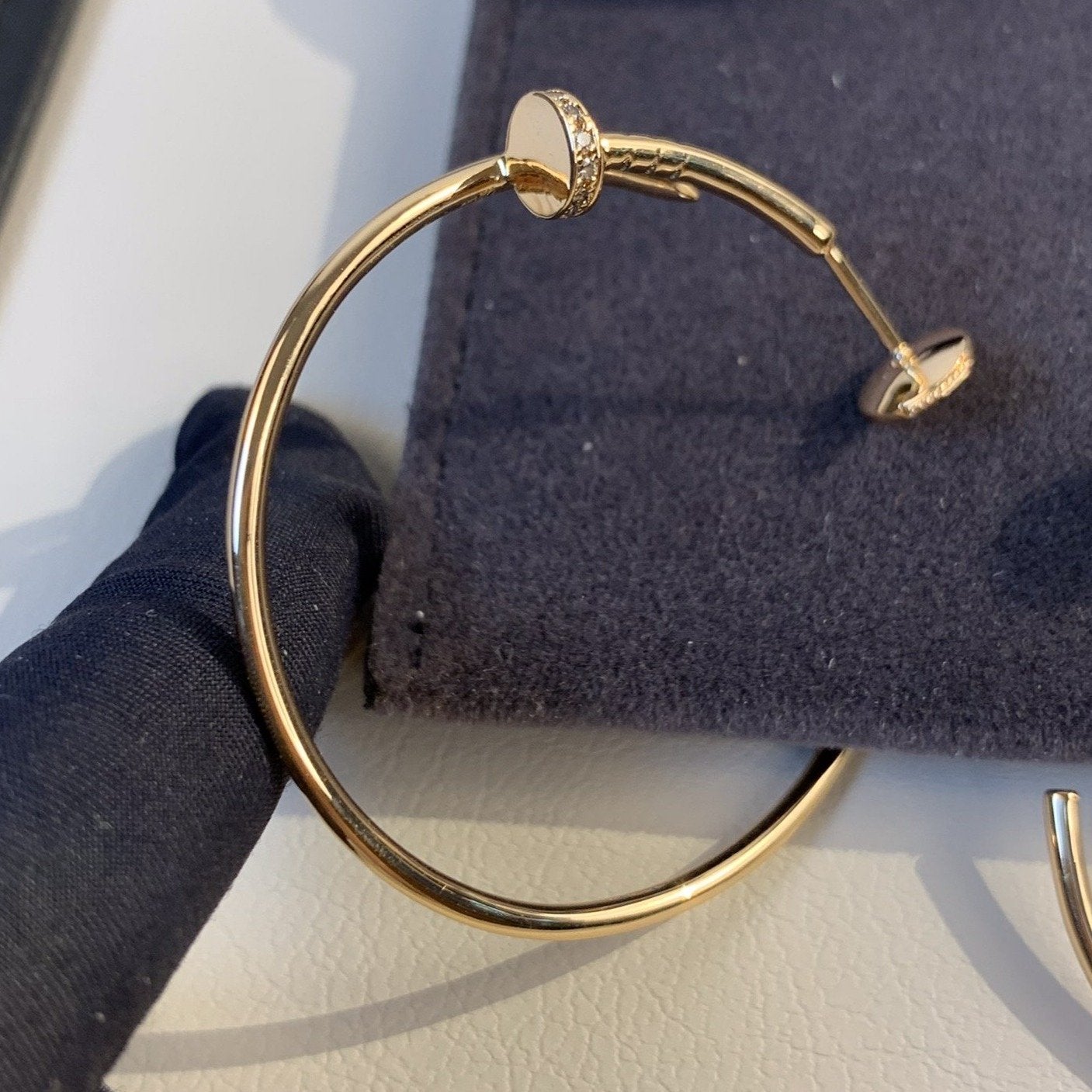 [Love Lucky]JUSTE EARRINGS GOLD DIAMONDS 1.8MM