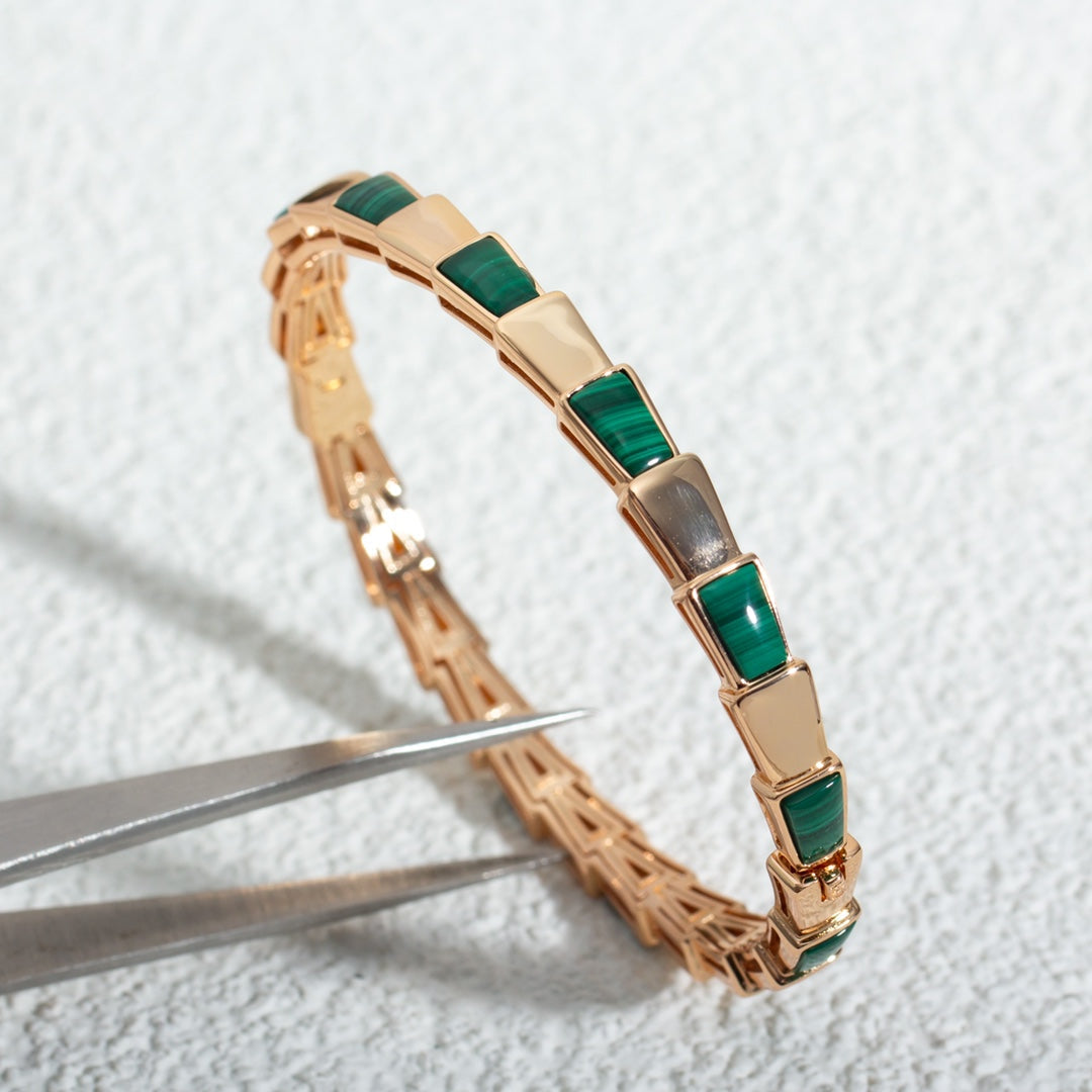 [Love Lucky]SERPENTI BRACELET PINK GOLD MALACHITE