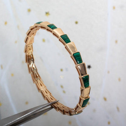 [Love Lucky]SERPENTI BRACELET PINK GOLD MALACHITE