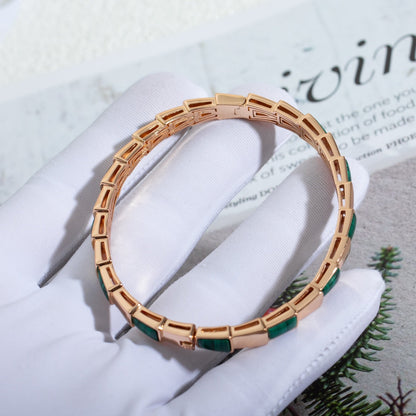 [Love Lucky]SERPENTI BRACELET PINK GOLD MALACHITE