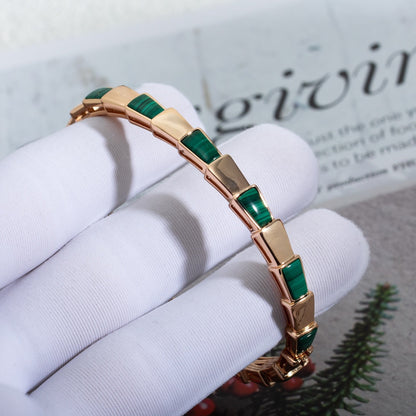 [Love Lucky]SERPENTI BRACELET PINK GOLD MALACHITE