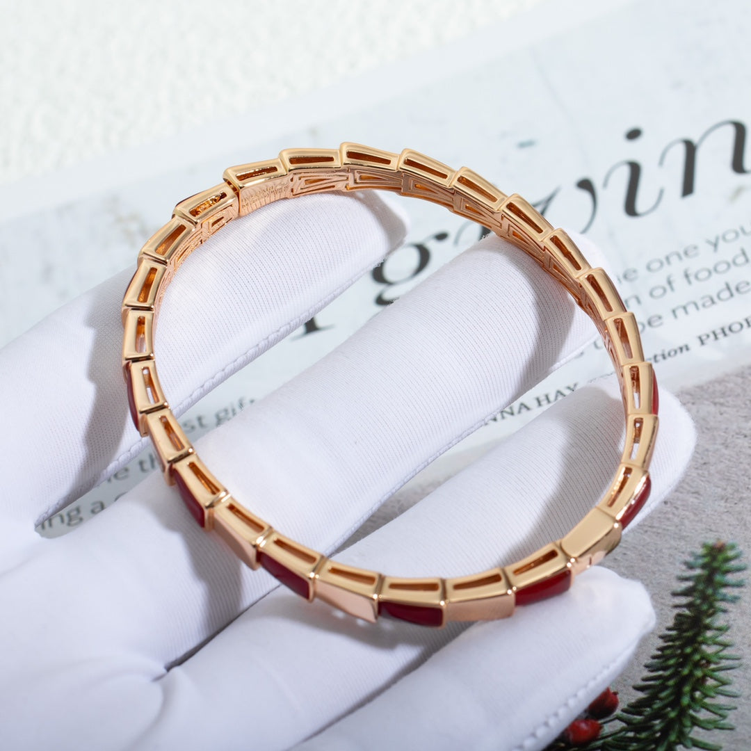 [Love Lucky]SERPENTI BRACELET PINK GOLD RUBELLITE