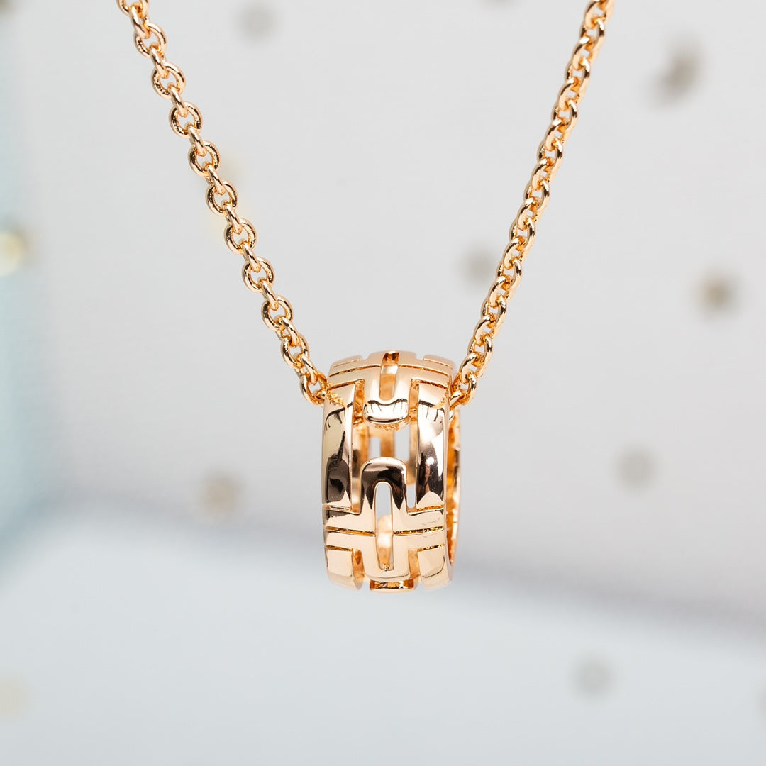 [Love Lucky]PARENTESI NECKLACE PINK GOLD