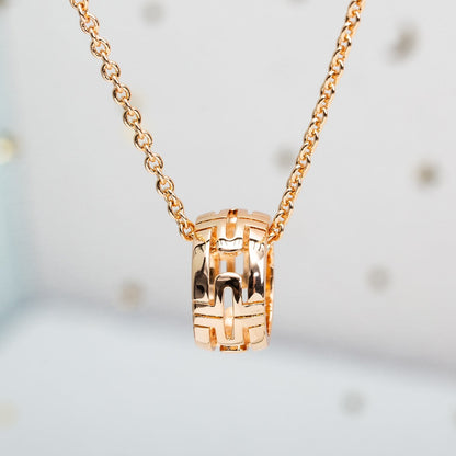 [Love Lucky]PARENTESI NECKLACE PINK GOLD