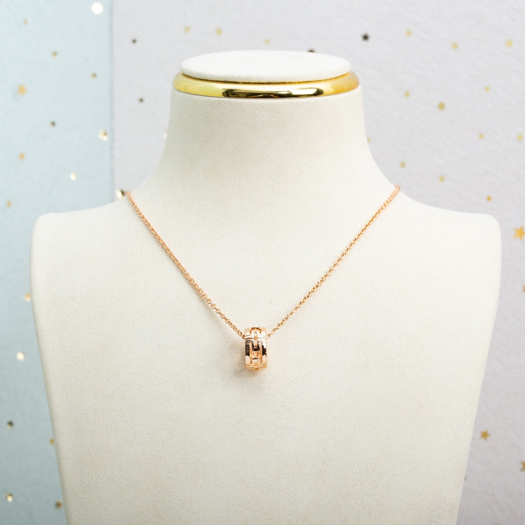[Love Lucky]PARENTESI NECKLACE PINK GOLD