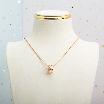 [Love Lucky]PARENTESI NECKLACE PINK GOLD