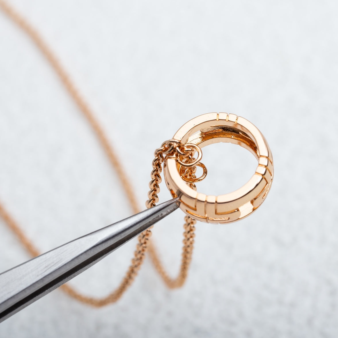 [Love Lucky]PARENTESI NECKLACE PINK GOLD