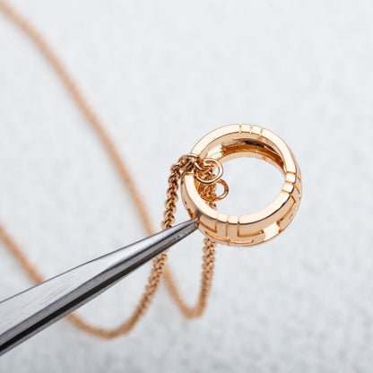 [Love Lucky]PARENTESI NECKLACE PINK GOLD