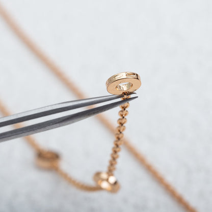 [Love Lucky]PARENTESI NECKLACE PINK GOLD