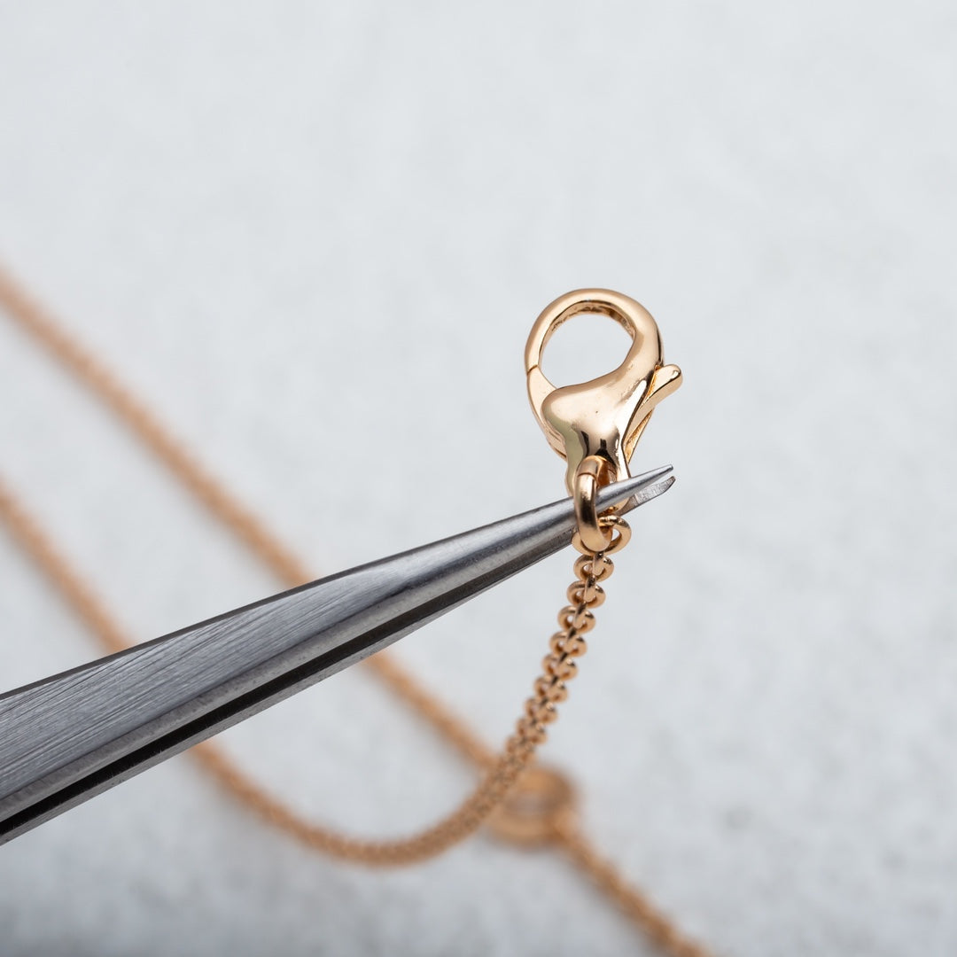 [Love Lucky]PARENTESI NECKLACE PINK GOLD