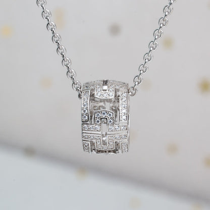 [Love Lucky]PARENTESI NECKLACE SILVER DIAMOND