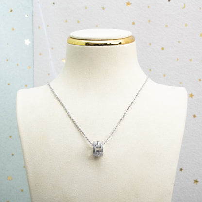 [Love Lucky]PARENTESI NECKLACE SILVER DIAMOND
