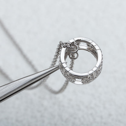 [Love Lucky]PARENTESI NECKLACE SILVER DIAMOND