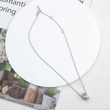 [Love Lucky]PARENTESI NECKLACE SILVER DIAMOND