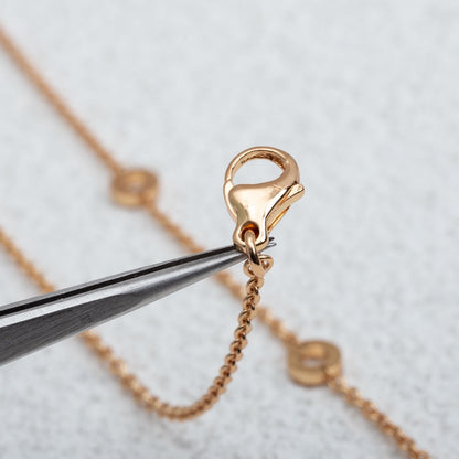 [Love Lucky]PARENTESI NECKLACE PINK GOLD DIAMOND