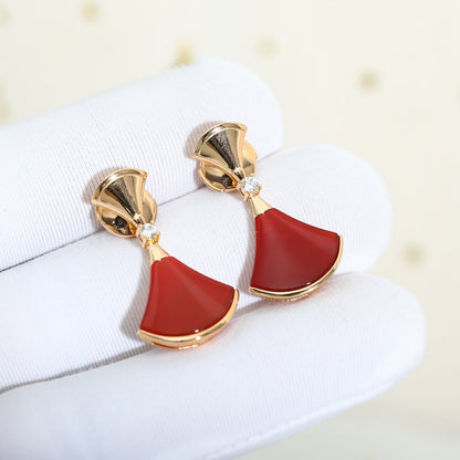 [Love Lucky]DREAM Carnelian PINK GOLD EARRINGS