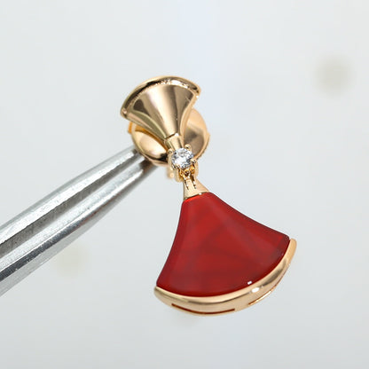 [Love Lucky]DREAM Carnelian PINK GOLD EARRINGS