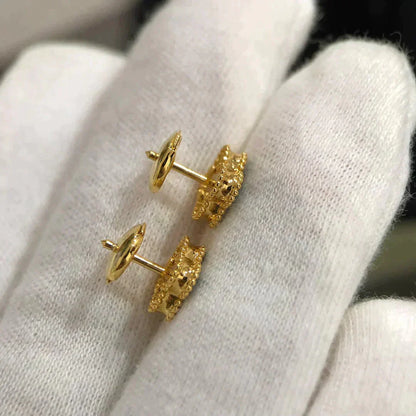 [Love Lucky]CLOVER MINI 9.5MM MALACHITE  EARRINGS