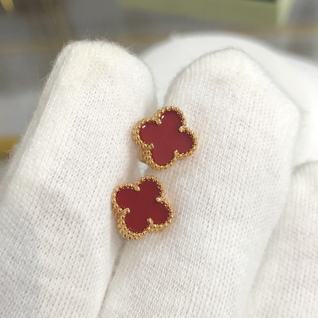 [Love Lucky]CLOVER MINI GOLD EARRINGS