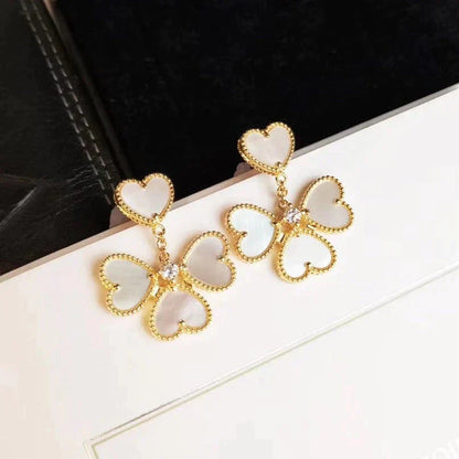 [Love Lucky]CLOVER SWEET WHITE MOP EARRINGS