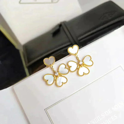 [Love Lucky]CLOVER SWEET WHITE MOP EARRINGS