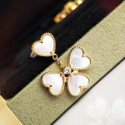 [Love Lucky]CLOVER SWEET WHITE MOP EARRINGS