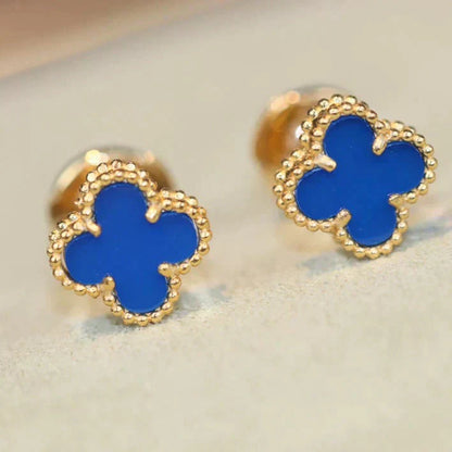 [Love Lucky]CLOVER MINI 9.5MM TURQUOISE EARRINGS