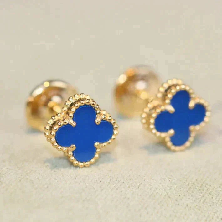 [Love Lucky]CLOVER MINI 9.5MM TURQUOISE EARRINGS