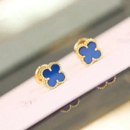 [Love Lucky]CLOVER MINI 9.5MM TURQUOISE EARRINGS