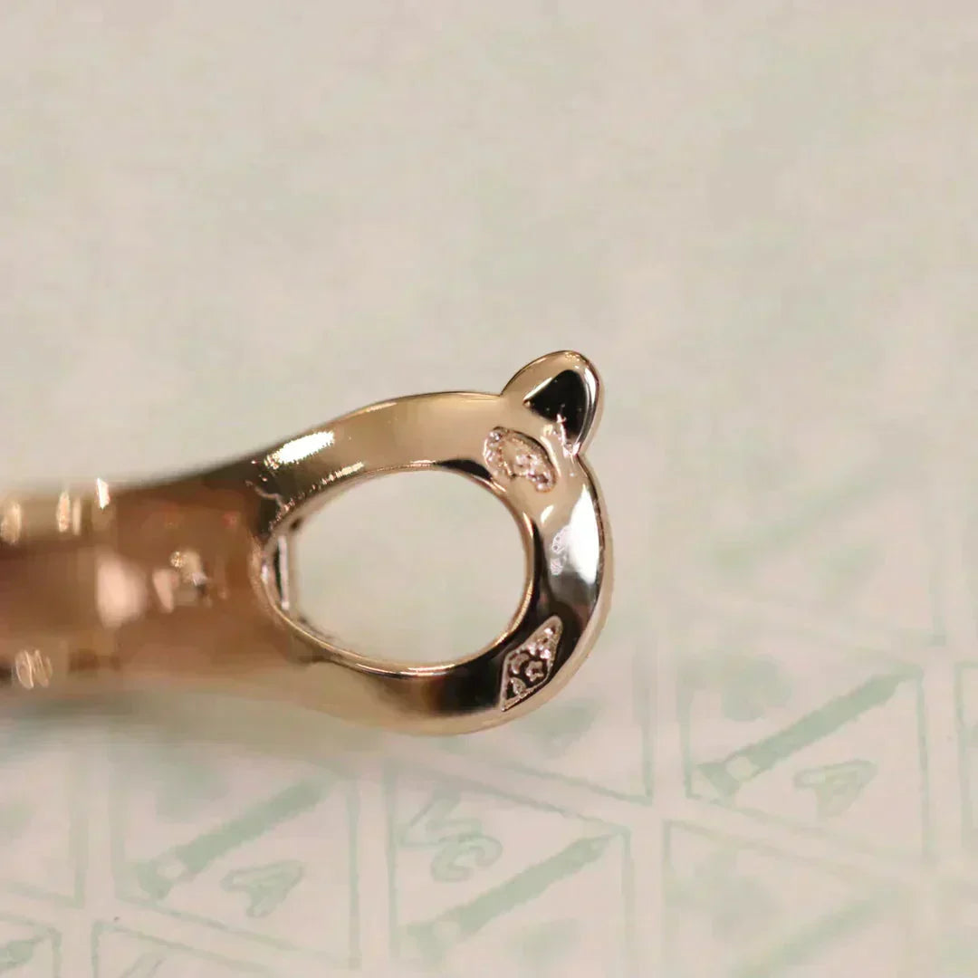 [Love Lucky]CLOVER MEDIUM 1 MOTIFS FUll DIAMOND EARRINGS