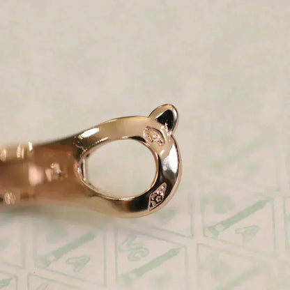 [Love Lucky]CLOVER MEDIUM 1 MOTIFS FUll DIAMOND EARRINGS