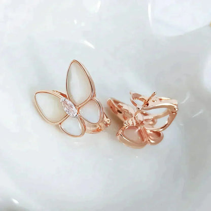 [Love Lucky]BUTTERFLY MOP DIAMOND EARRINGS