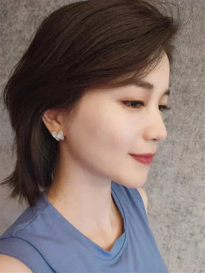 [Love Lucky]BUTTERFLY MOP DIAMOND EARRINGS