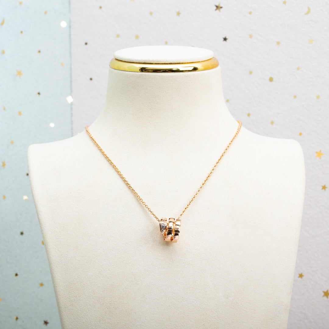 [Love Lucky]SERPENTI PINK GOLD NECKLACE DIAMOND