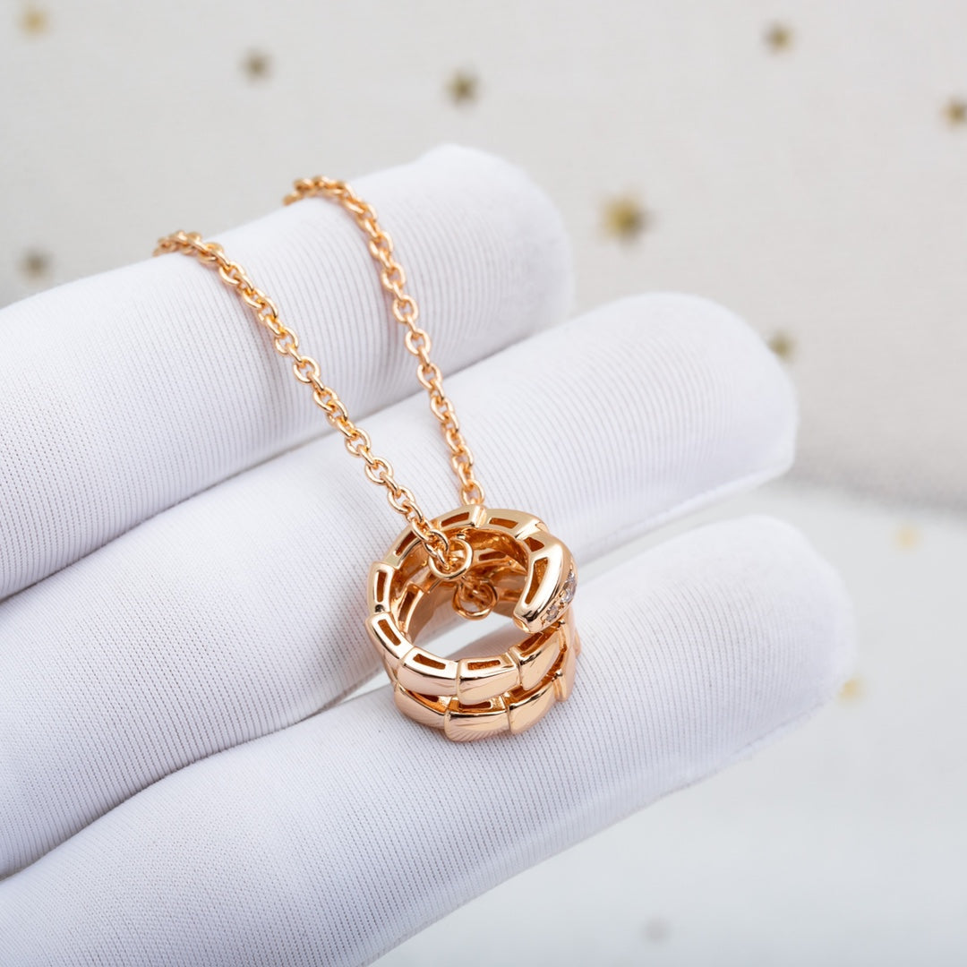[Love Lucky]SERPENTI PINK GOLD NECKLACE DIAMOND