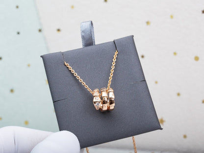 [Love Lucky]SERPENTI PINK GOLD NECKLACE DIAMOND