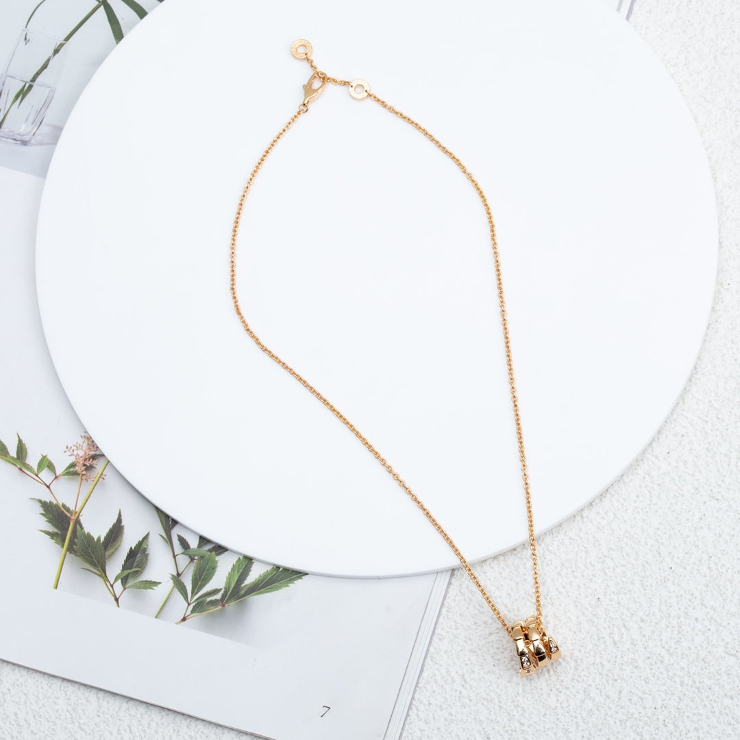 [Love Lucky]SERPENTI PINK GOLD NECKLACE DIAMOND