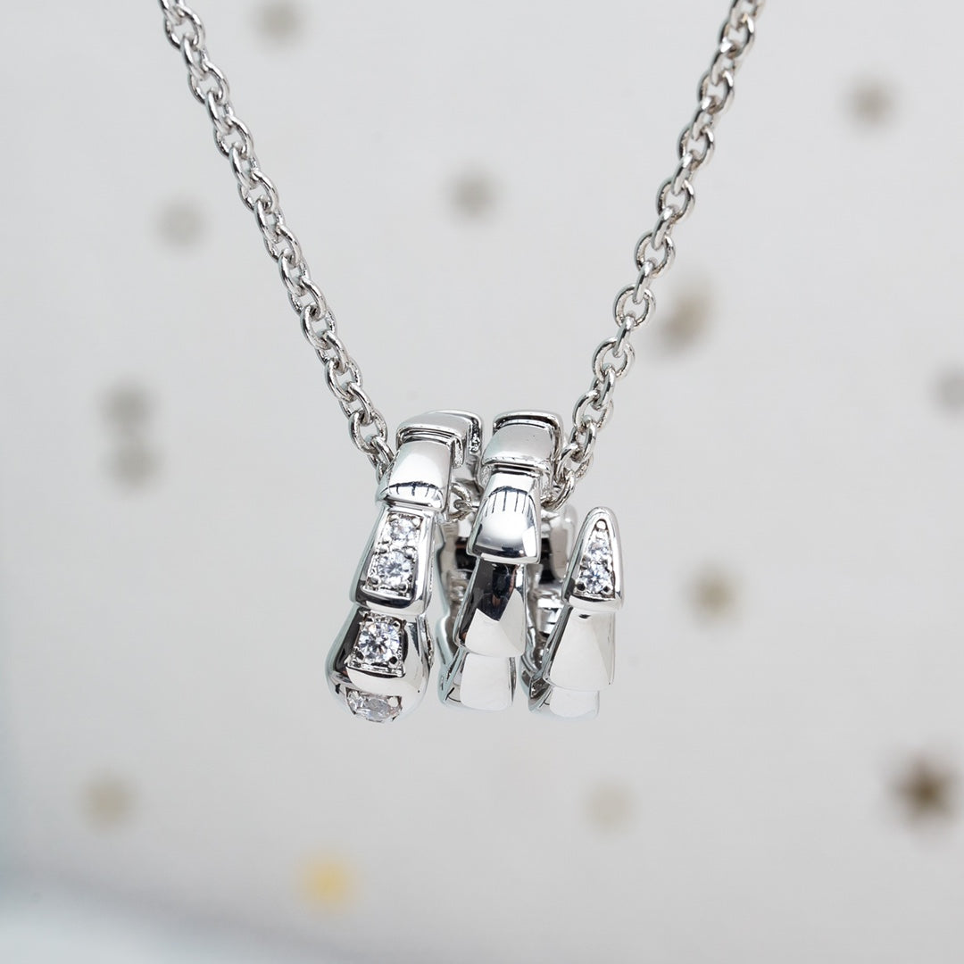 [Love Lucky]SERPENTI SILVER NECKLACE DIAMOND