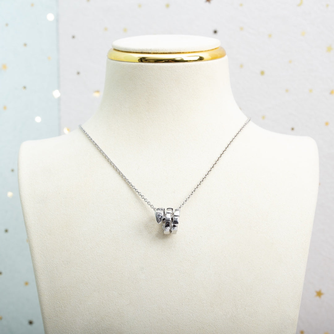 [Love Lucky]SERPENTI SILVER NECKLACE DIAMOND