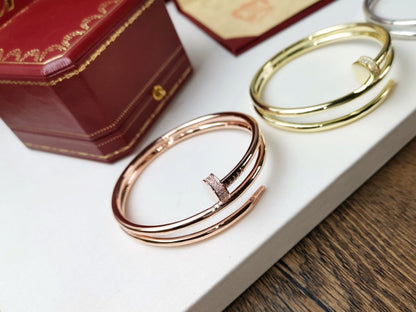 [Love Lucky]JUSTE BRACELET 3.5MM DOUBLE ROW DIAMOND