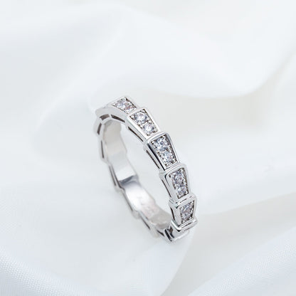 [Love Lucky]SERPENTI RING SILVER DIAMOND PAVED 3MM