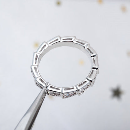 [Love Lucky]SERPENTI RING SILVER DIAMOND PAVED 3MM