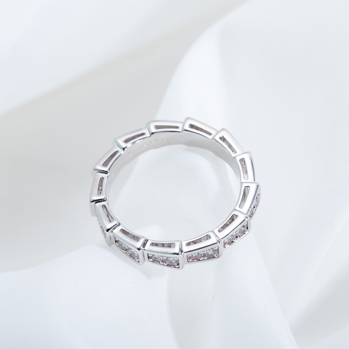 [Love Lucky]SERPENTI RING SILVER DIAMOND PAVED 3MM